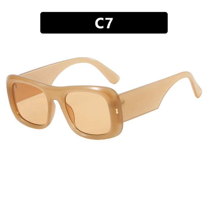 Wholesale Large frame rice nail sunglasses square fashion trend sunglasses high-end driving sunglasses driving