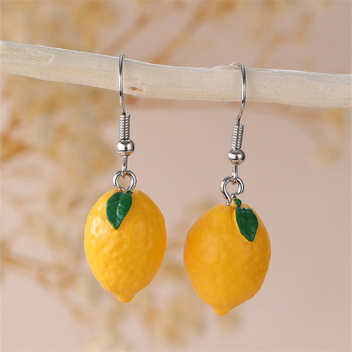 Wholesale Purple Grape Resin Earrings Trendy Fashion Accessory