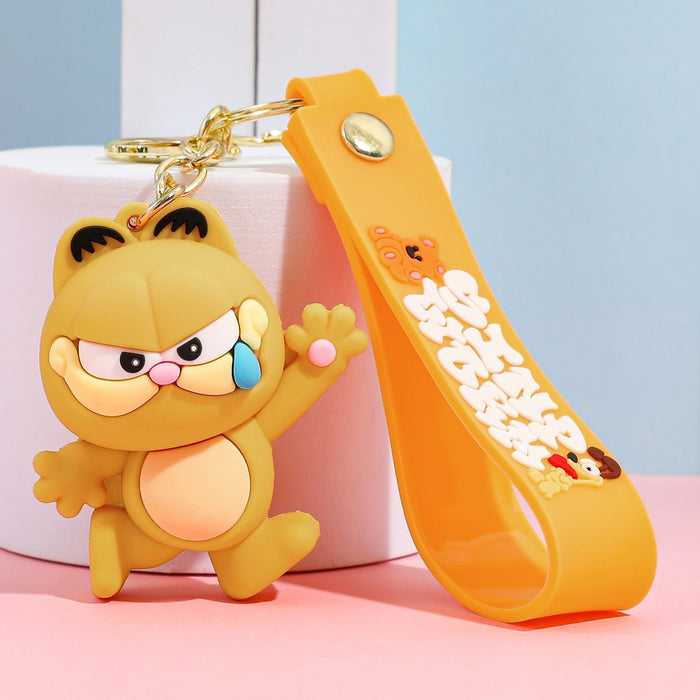 Wholesale Cartoon Cat Key Pendant Soft Rubber Anime Keychain Pendant