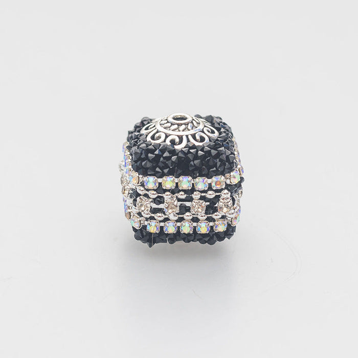 Wholesale Acrylic Shiny Square Claw Chain Beaded Diamond Balls JDC-BDS-HuaZ007