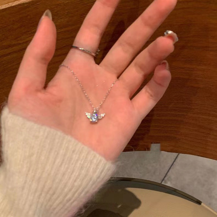 Wholesale Angel Crown Necklace, Light Luxury Neck Chain, niche design, temperament, collarbone chain