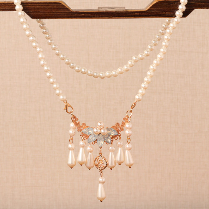 Wholesale Classical pendant jewelry, pearl necklace, women's retro style