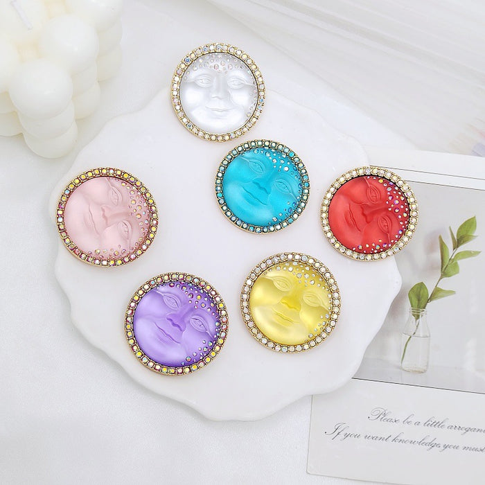 Wholesale face exquisite diamond personality color elegant brooch