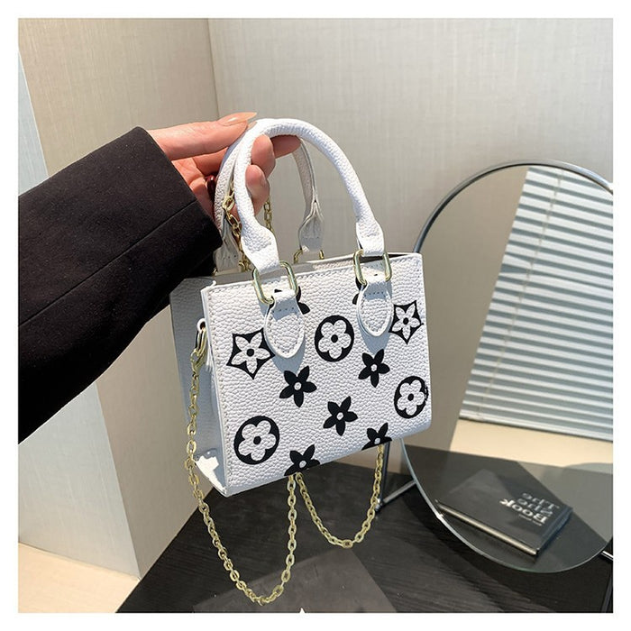 Wholesale Contrast Color Printed Portable Square Bag