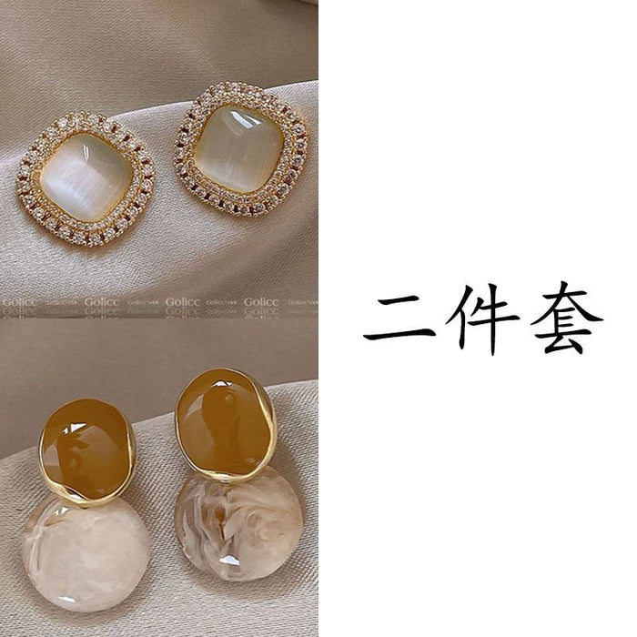 Wholesale Retro Cat' s Eye  Hoop Earrings