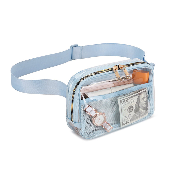 Wholesale PVC Waterproof Transparent Sports Waist Bag Messenger Bag JDC-SD-HanDuo004