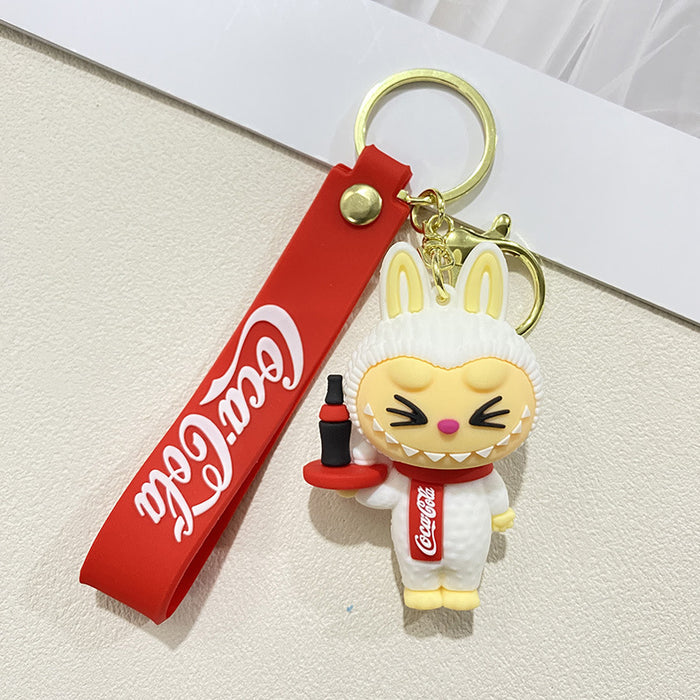 Wholesale Cartoon Cross-Dressing Little Sheep Keychain Silicone Doll Gift Car Keychain Pendant