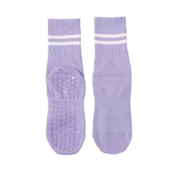 Wholesale Yoga socks, anti slip professional dance elastic socks, mid tube adult sports and fitness socks