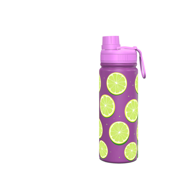 Wholesale Purple Space Pot Thermos Cup Stainless Steel Sports Fruit Print Cartoon Portable Travel Water Cup