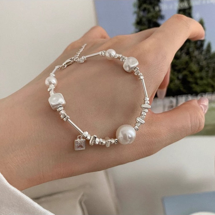 Wholesale Pure silver bracelet, bead, niche temperament, versatile accessory
