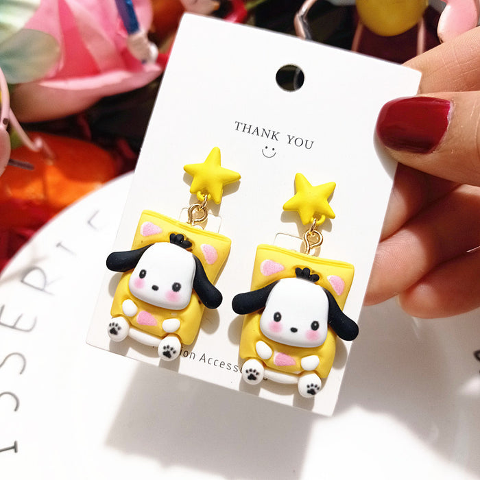 Wholesale Cute Cartoon Resin Earrings JDC-ES-Xiaox007