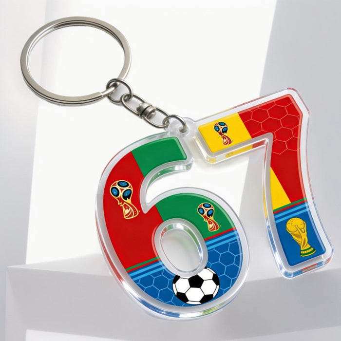 Wholesale World Cup Acrylic Keychain 2D Backpack Pendant Gift Fashion Accessory MOQ≥2