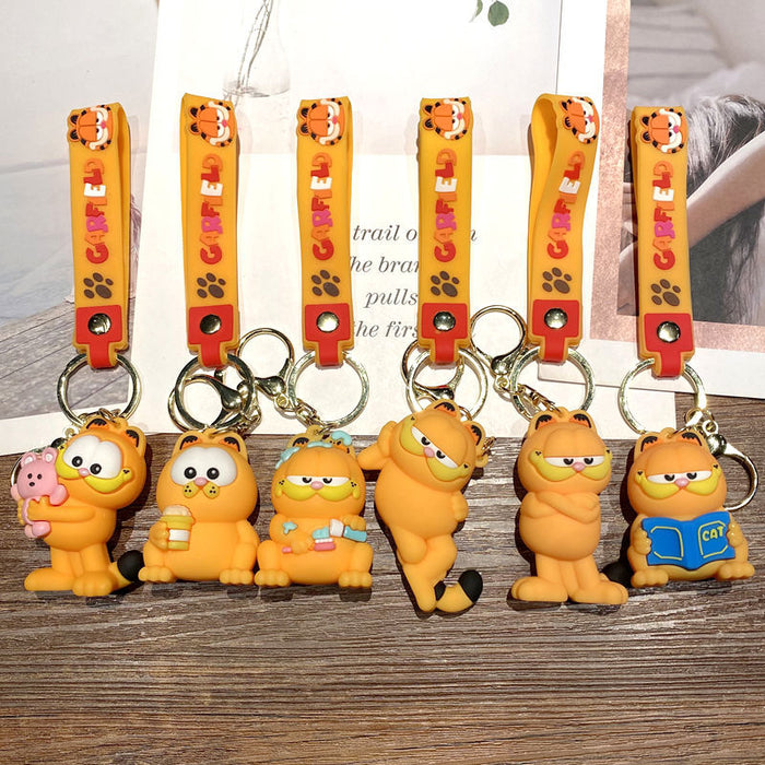 Wholesale Cartoon Silicone Cat Keychain Bag Pendant Ornament