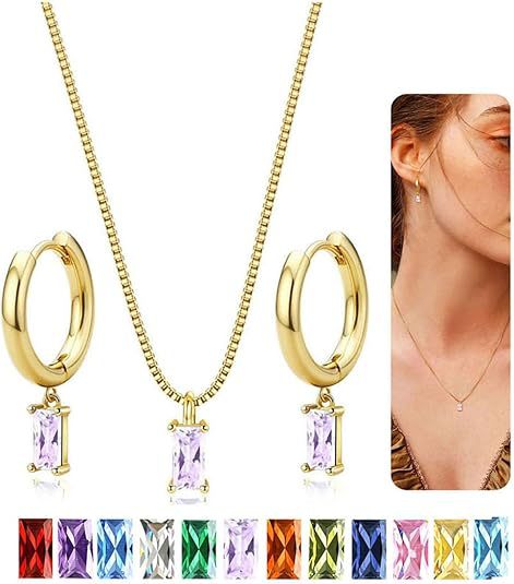Wholesale Simple retro high-end gold plated earrings with a temperament of green square zirconia earrings