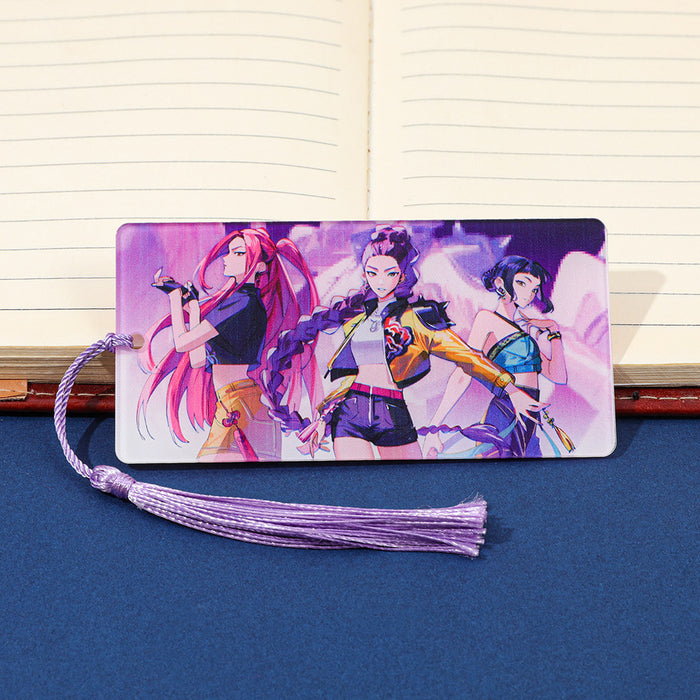 Wholesale Homemade Anime-Style Acrylic Tassel Bookmark