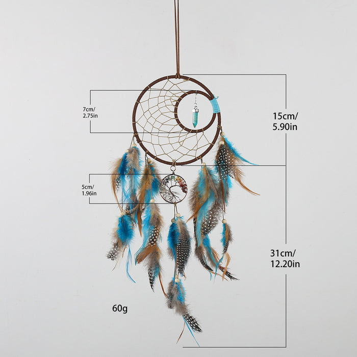 Wholesale Handmade Feather Dreamcatcher Colorful Tree of Life
