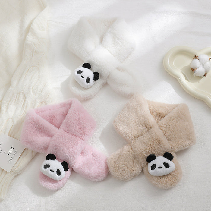 Wholesale Children's Scarf Autumn and Winter Cute Cartoon Baby's Scarf Plush Warm Soft and Comfortable Thickened Fashionable Neck Cover