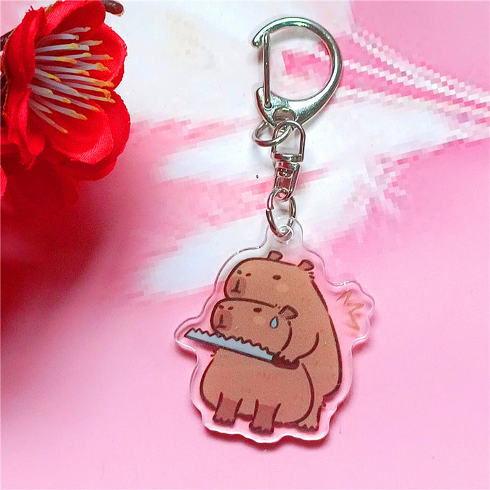 Wholesale Cartoon Keychain Acrylic Double-Sided Key Ring