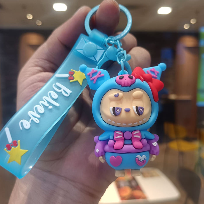 Wholesale Keychain cartoon funny car keychain student backpack small pendant claw machine