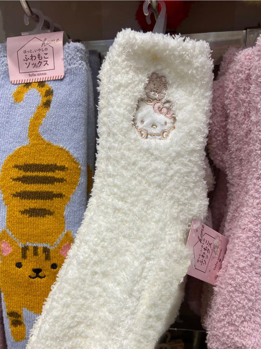 Wholesale embroidered coral fleece mid-calf thick socks