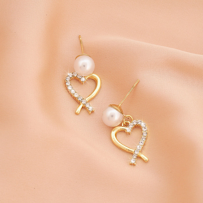Wholesale New Fashionable Pearl Love High End Design with a Small Niche, Earrings and Accessories, Butterfly Knot Earrings, Light Luxury