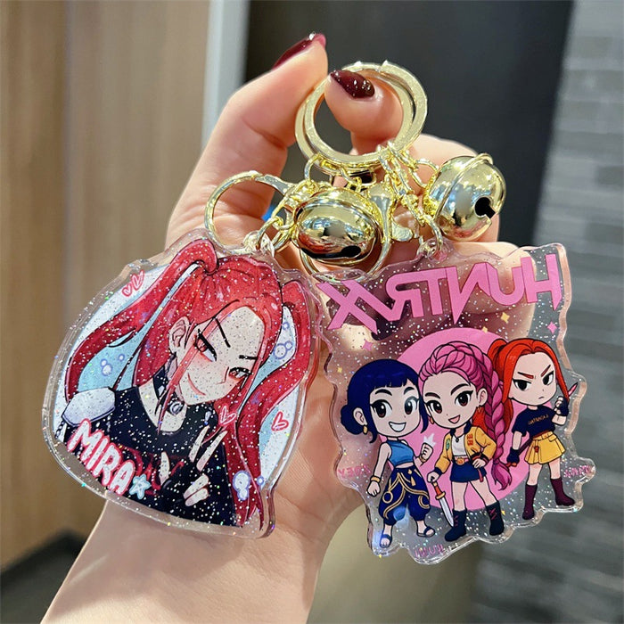 Wholesale 5 PCS KPOP double-sided cute cartoon print acrylic keychains