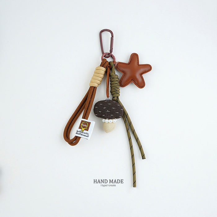 Wholesale Leather Keychain Couple Bag Pendant Compilation Advanced Sense New Keychain
