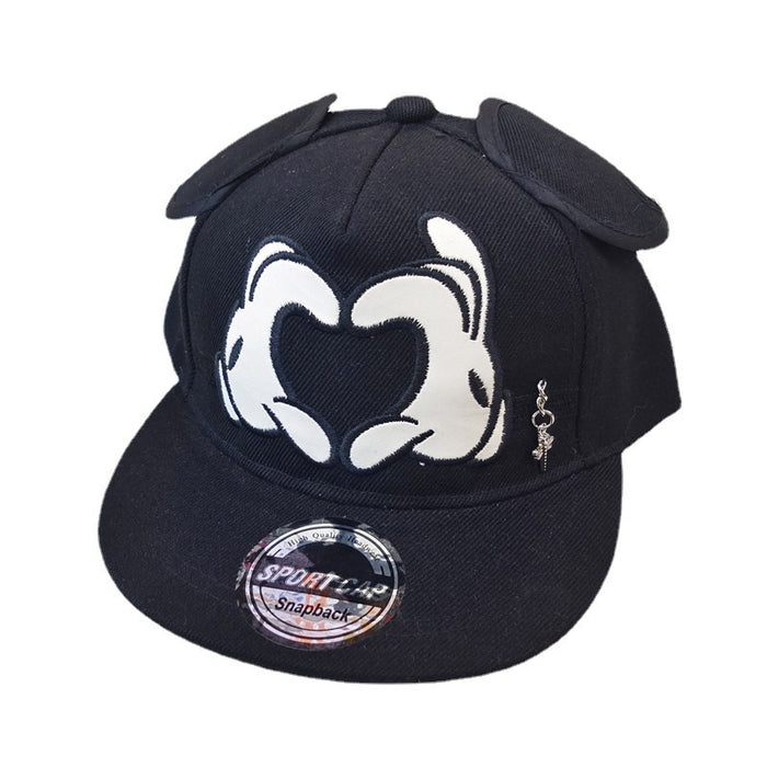 Wholesale Children's embroidered baseball cap with big ears and cute cartoon flat edge hat