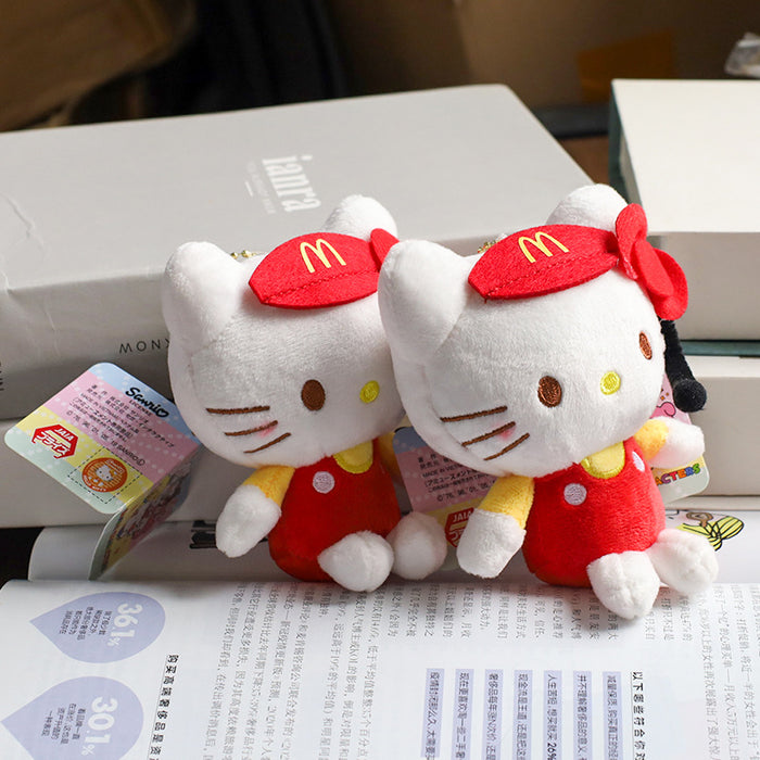 Wholesale Schoolbag Pendant Doll Cute  Cat Plush Doll Pendant Keychain