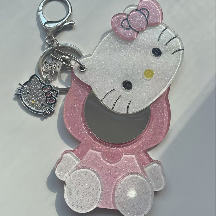 Wholesale Cute Cartoon Cat Mirror Keychain