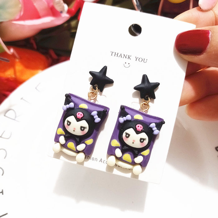 Wholesale Cute Cartoon Resin Earrings JDC-ES-Xiaox007