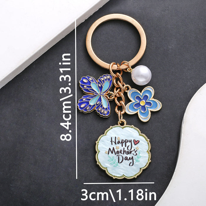 Wholesale Pink butterfly MOTHER' S DAY keychain