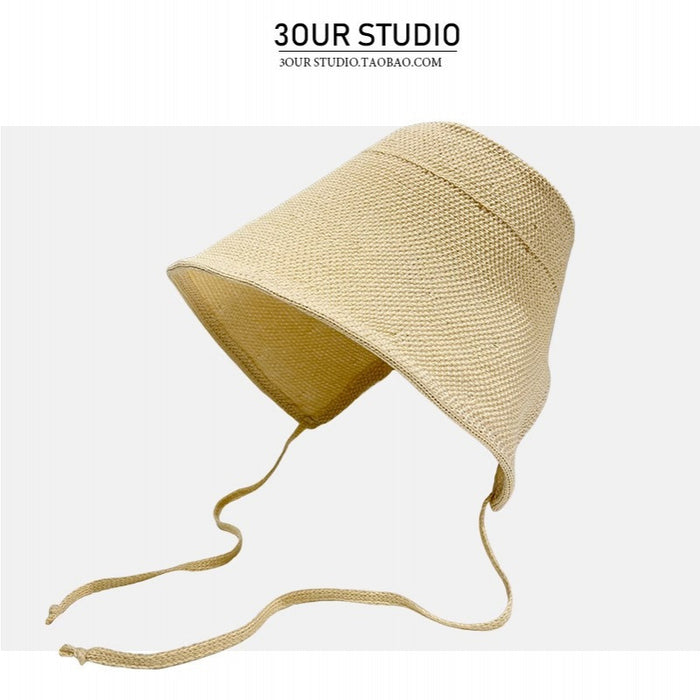 Wholesale Cotton and Straw Sun Hat Summer Big Brim Riding Sun Hat