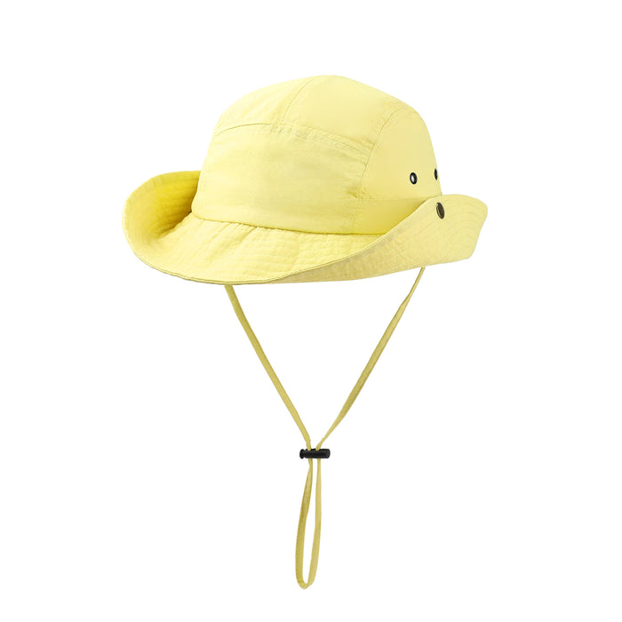 Wholesale Solid color sunscreen sun hat, outdoor fishing and hiking hat, western cowboy hat, quick drying fisherman hat