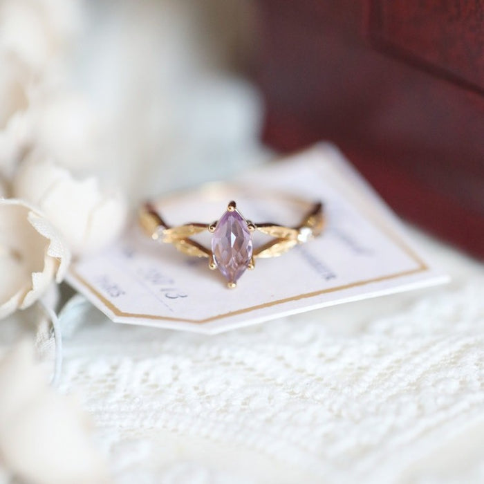 Wholesale Rose gemstone inlaid light luxury same style ring versatile