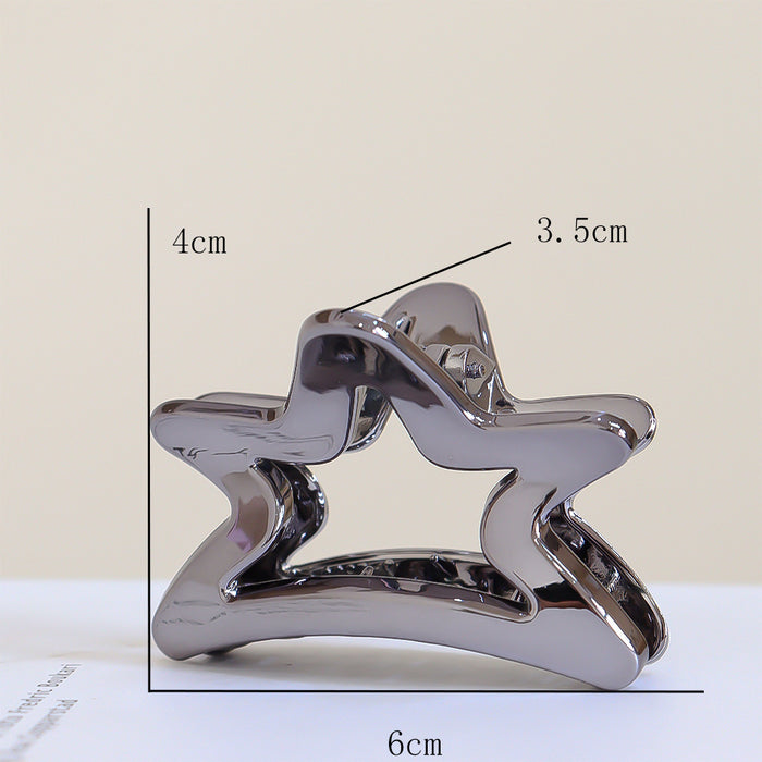 Wholesale Imitation Metal Silver Large Hair Clip with Small Hair Volume Shark Clip Ultra-Light