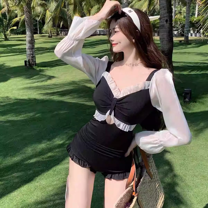 Wholesale Swimsuit one-piece conservative slimming long sleeved seaside