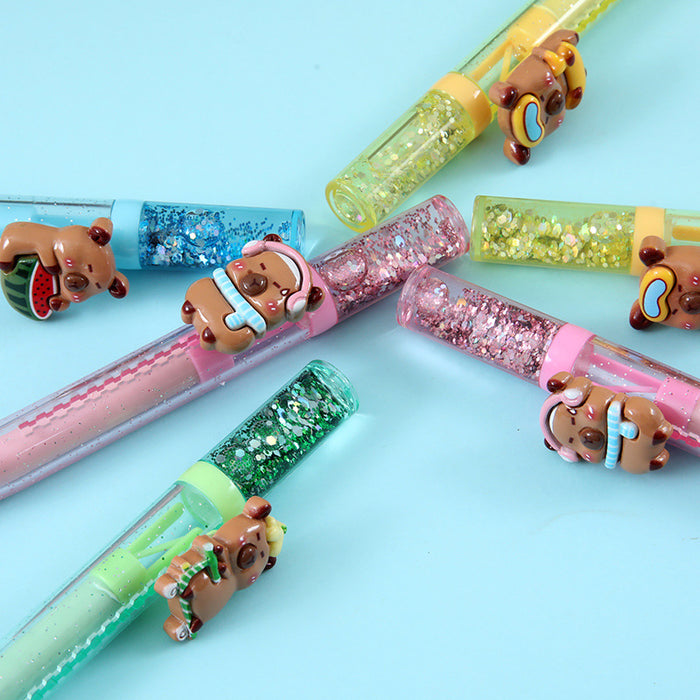 Wholesale quicksand eraser capybara resin push and pull erasing