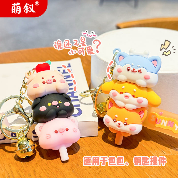 Wholesale Cute Small Animal Stack Cartoon Dog Doll Keychain