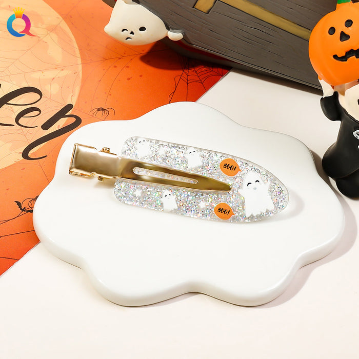 Wholesale Halloween Ghost Resin Hairpin JDC-HC-Yiyue006