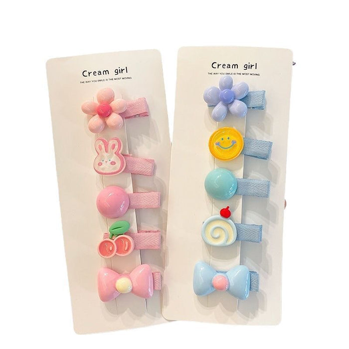 Wholesale Cute Fully Wrapped Cloth Baby Hair Clips Floral Princess Hair Accessory Boutique Resale