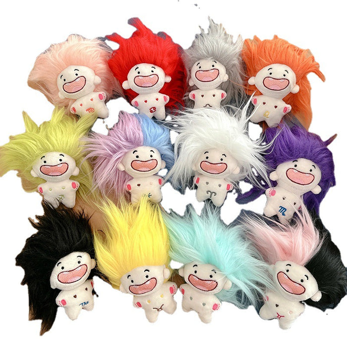 Wholesale Twelve Zodiac Signs Doll Funny Missing Teeth Cotton Doll Bag Pendant