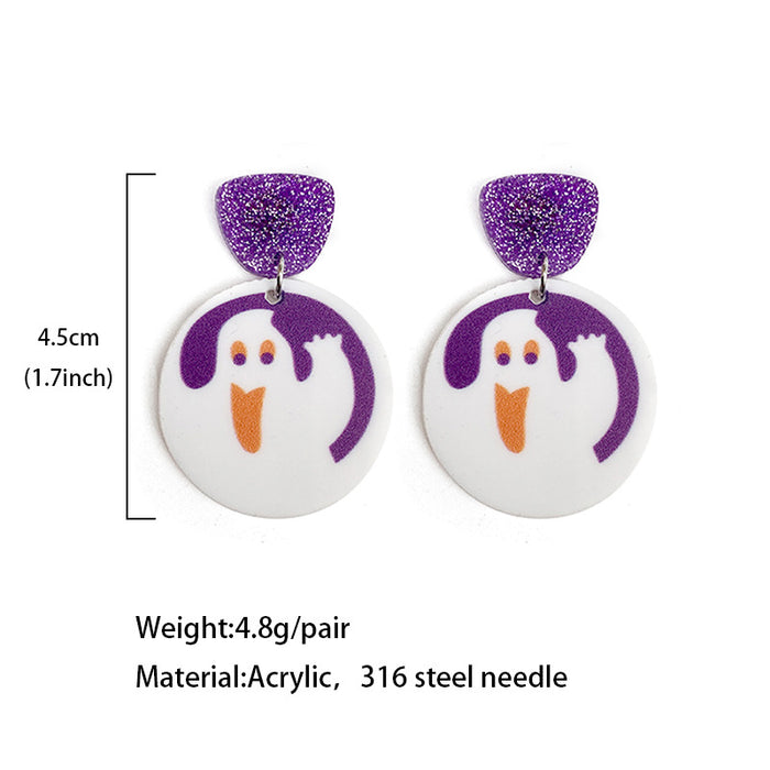 Wholesale  New funny cartoon earrings pumpkin ghost autumn earrings
