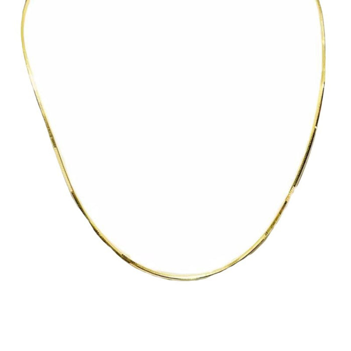 Wholesale Plain chain pendant gold necklace