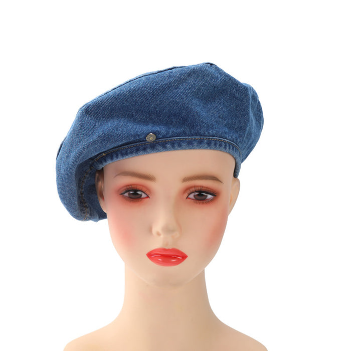 Wholesale Solid Color Painter's Hat, Versatile British Style Fabric Hat