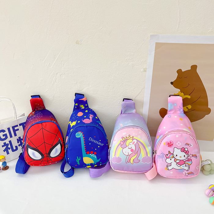 Wholesale Cute Cartoon Spider Children's Chest Bag Traveling Boys' Crossbody Bag Lightweight All-match Boys' Small Backpack