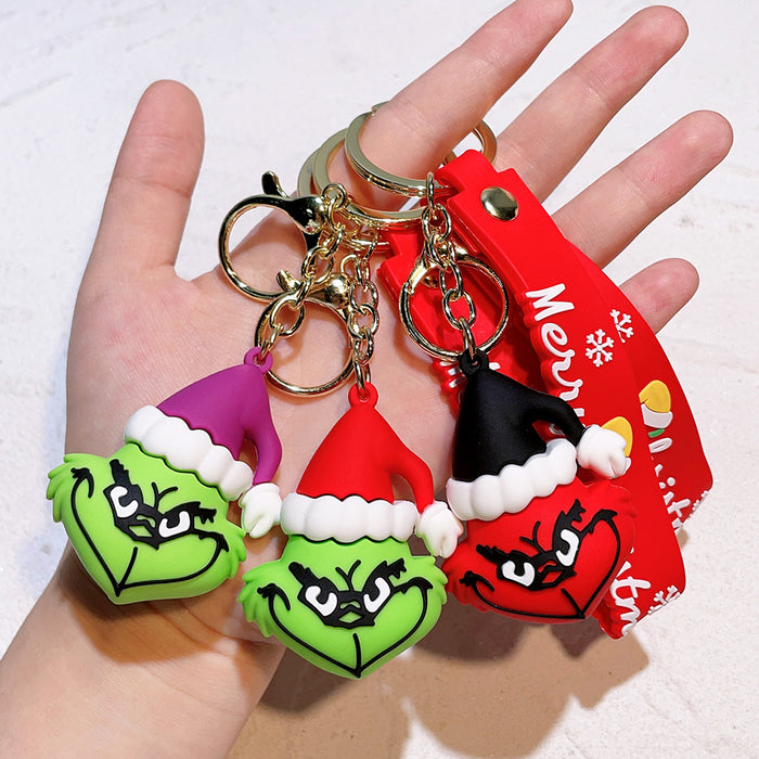 Wholesale Christmas Silicone Cartoon Doll Keychain JDC-KC-QiChao068