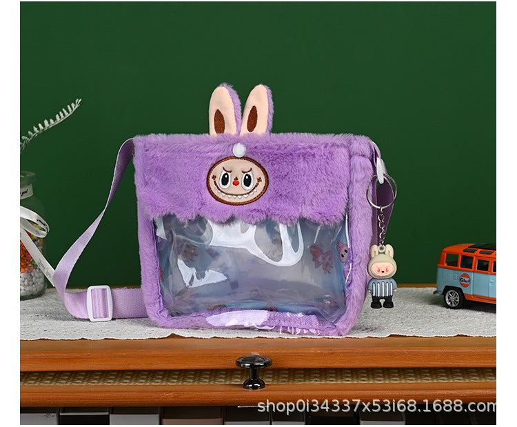 Wholesale Cartoon Doll Mesh Plush Toy Crossbody Bag  Shoulder Bags