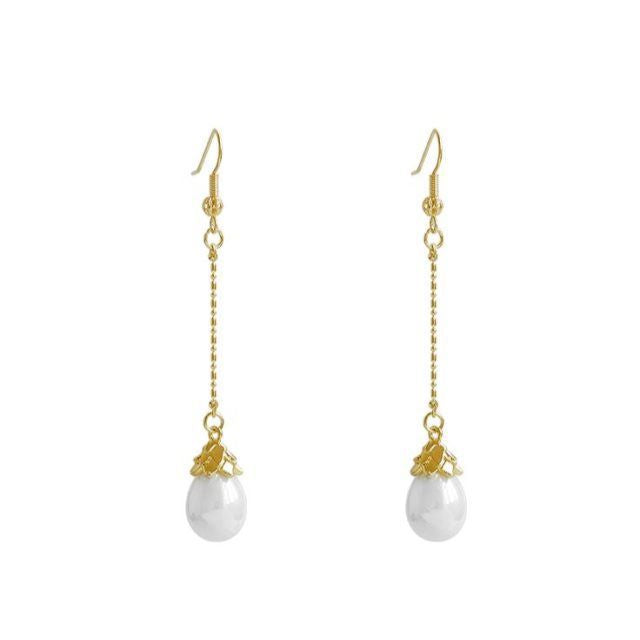 Wholesale Pearl Elegant Hook Long Earrings