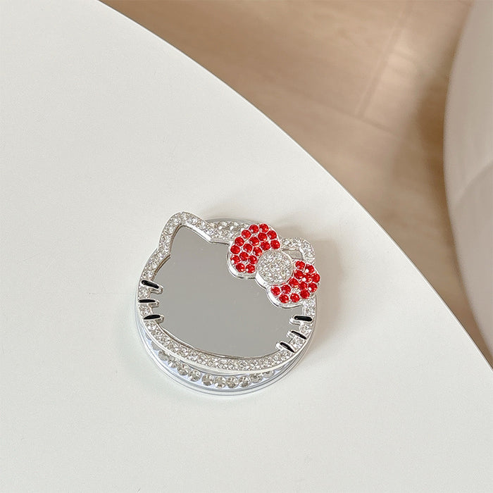 Wholesale Rhinestone Glass Mirror Cat Phone Grips